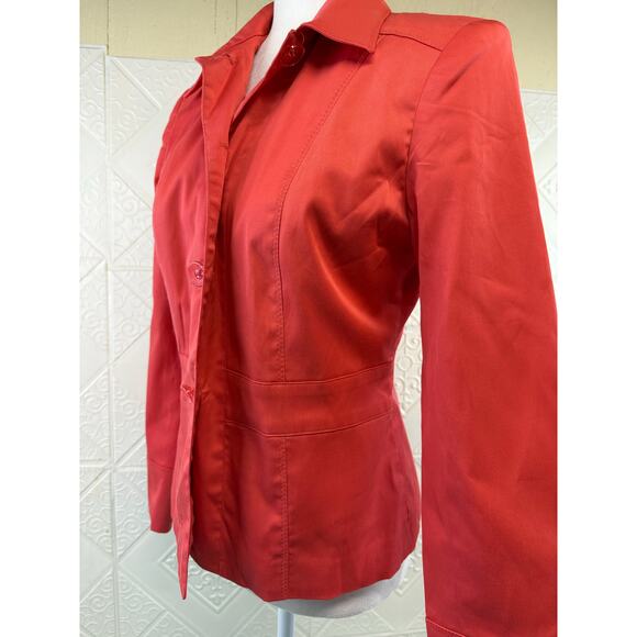 Requirements Size 6 Blazer Jacket LINED 4 button Collar Salmon Peach color - Picture 8 of 14